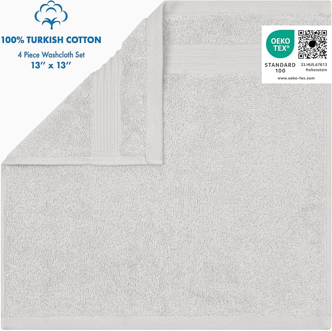 Cotton Paradise 100% Cotton Turkish Washcloth Set - Image 3