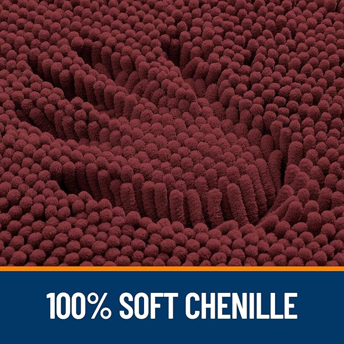 OLANLY Bathroom Rugs 36x24, Extra Soft Absorbent Chenille Bath Rugs, Rubber - Image 3