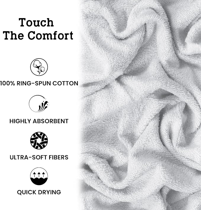 Casa Lino Bath Towel Set of 8 - Image 5