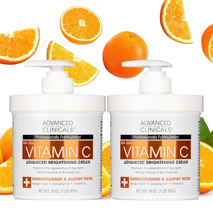 Advanced Clinicals Vitamin C Cream Visibly Brightening Body Lotion | Vitamin C by AdvancedClinicals