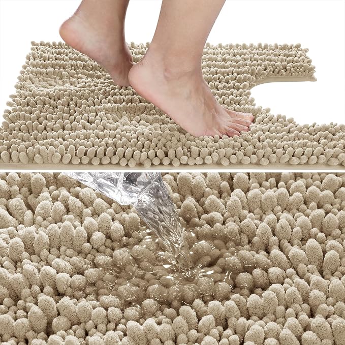 Yimobra Toilet Rug U Shaped Washable 24x20 Inch - Image 3