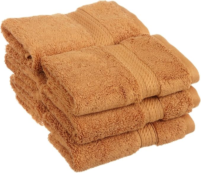Superior Egyptian Cotton Pile Face Towel/Washcloth Set of 6, Ultra Soft Luxury by SUPERIOR
