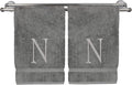 Monogrammed Hand Towel, Personalized Initial Gift, Extra Absorbent 100% Turkish by BareCotton