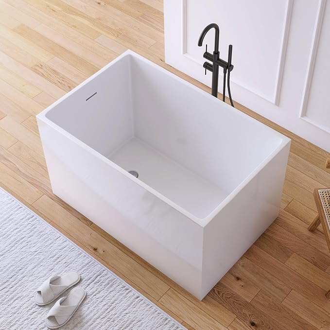 43" Acrylic Freestanding Bathtubs, Stand Alone Tub, Japanese Soaking Tub - Image 6