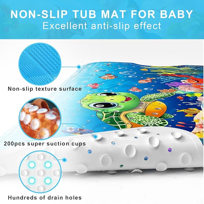 Upgrade Cartoon Baby Bath Mat Non Slip - Image 3