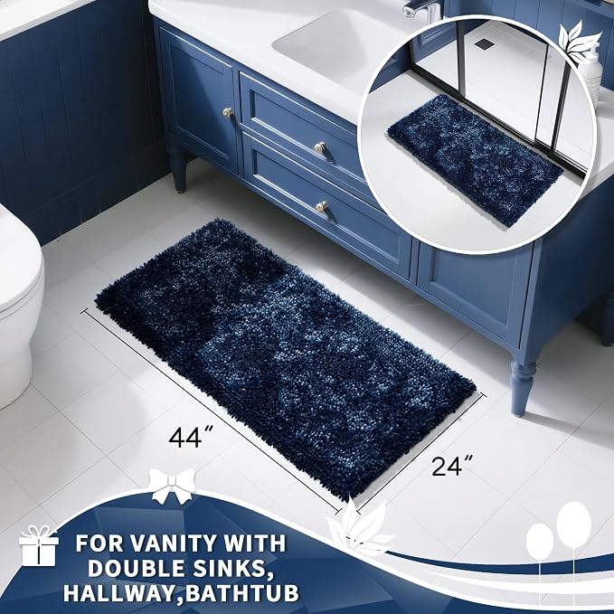 Yimobra Long Bathroom Rug Non Slip 44x24 Inch, Extra Thick Soft Absorbent - Image 2