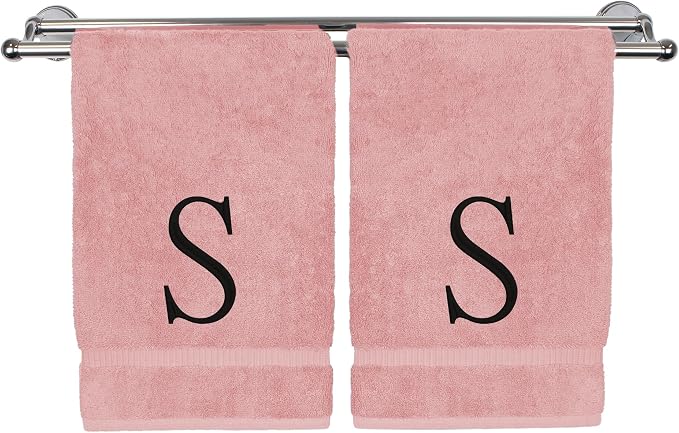 Monogrammed Hand Towel, Personalized Initial Gift, Extra Absorbent 100% Turkish by BareCotton