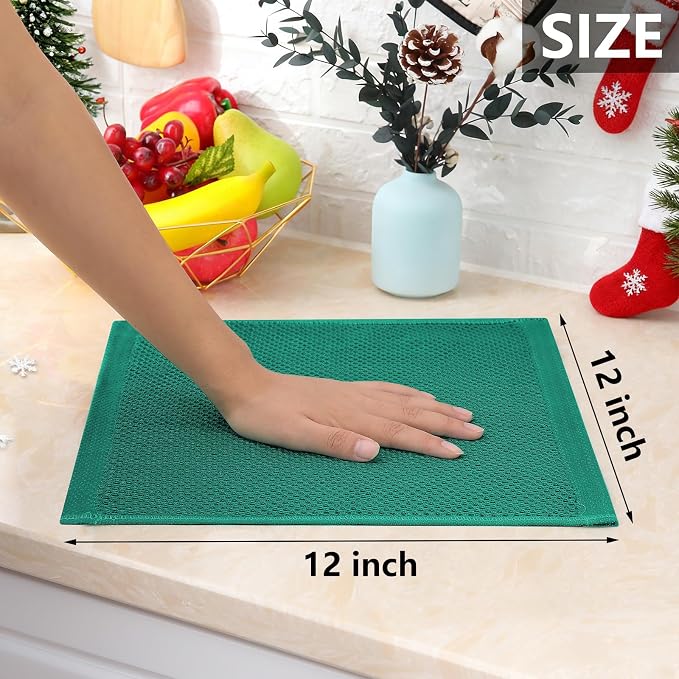 Homaxy 100% Cotton Waffle Weave Kitchen Dish Cloths, Ultra Soft Absorbent Quick - Image 5