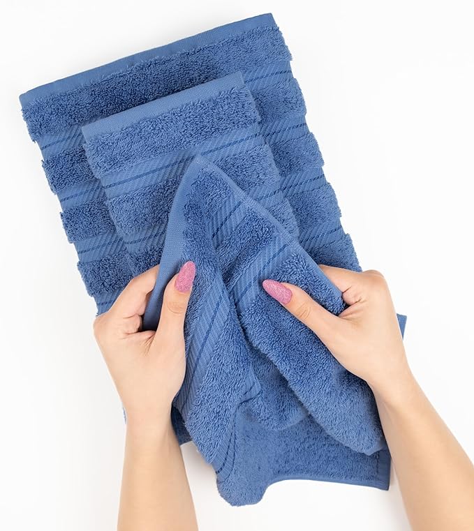 American Soft Linen Luxury 6 Piece Towel Set, 2 Bath Towels 2 Hand Towel 2 - Image 7