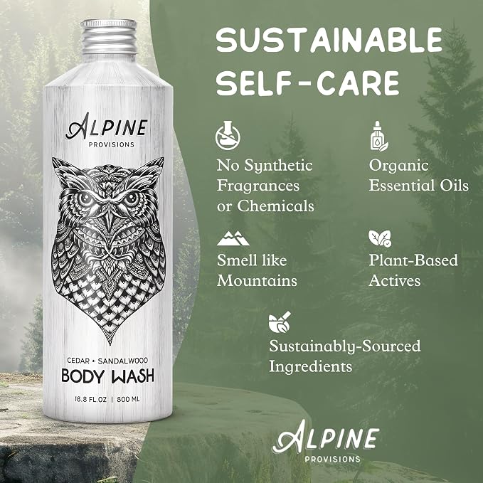 Alpine Provisions Cedar & Sandalwood Moisturizing Body Wash - Image 2