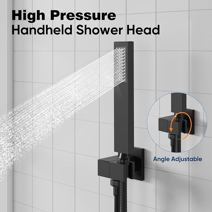 esnbia Shower System, Bathroom 12 Inches Rain Shower Head - Image 4