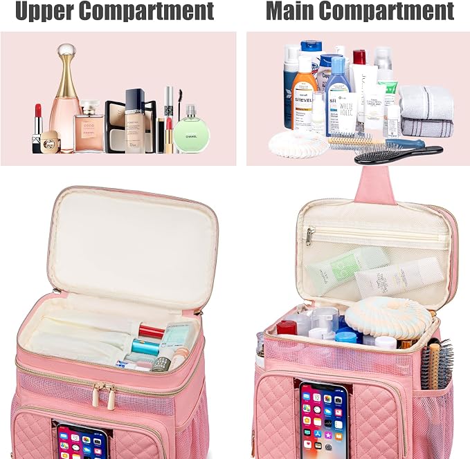 Large Toiletry Bag for Women Men, Bathroom Bag, Water Resistant Shower Bag - Image 6