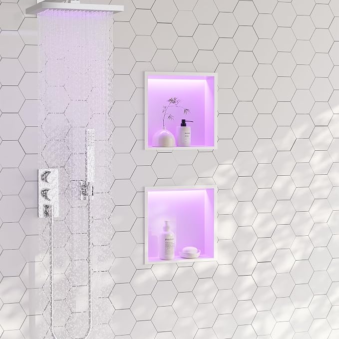 12X12 RGB Shower Niche, No Tile Needed Wall Niche - Image 2