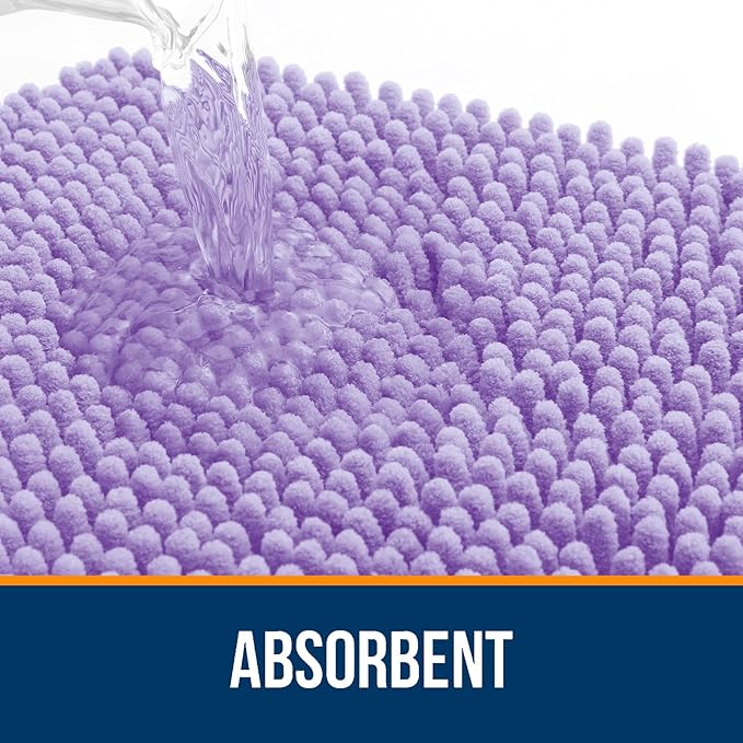 OLANLY Toilet Rugs U-Shaped 24x20, Extra Soft Absorbent Chenille Contour - Image 4