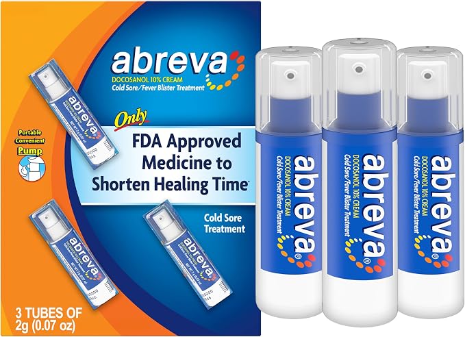 Abreva Docosanol 10% Cream Cold Sore Treatment, Fever Blister and Cold Sore by Home