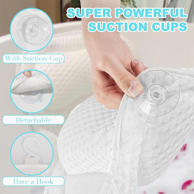 YHan 4D Air Mesh Bath Pillow for Tub - Image 4