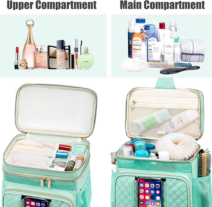 Large Toiletry Bag for Women Men, Bathroom Bag, Water Resistant Shower Bag - Image 6