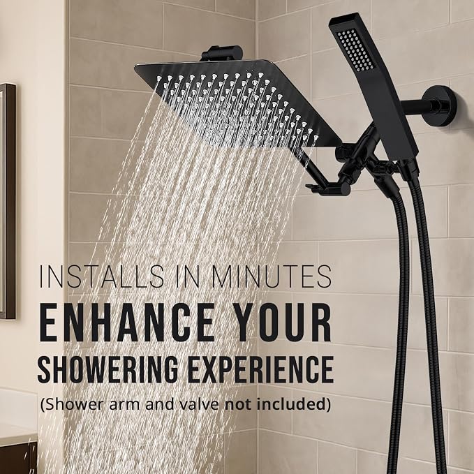 G-Promise All Metal 8 Inch Dual Square Shower Head - Image 2