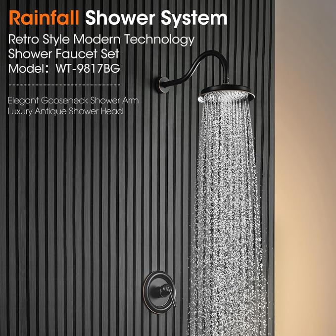 Oil Rubbed Bronze Shower System, Shower Faucet Set - Image 3