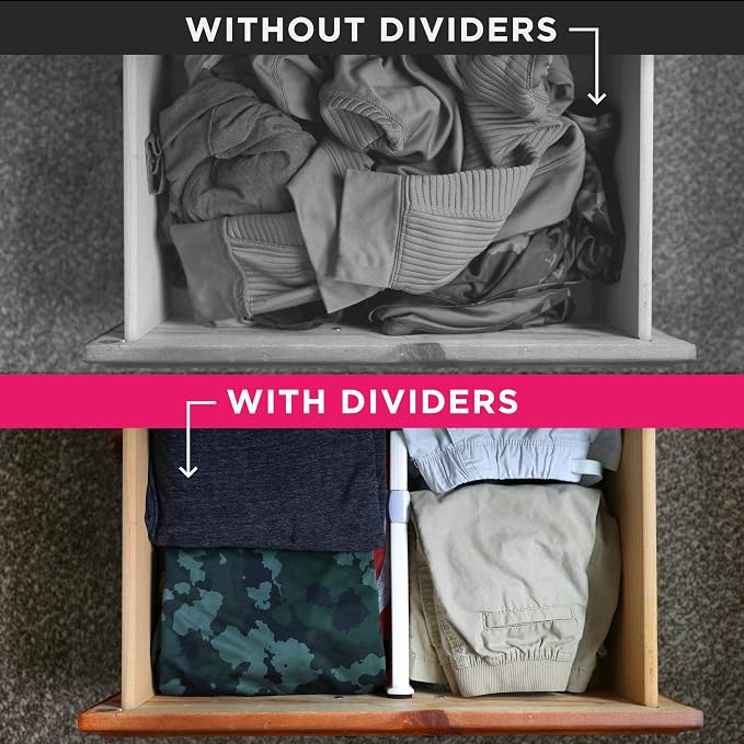 4 Adjustable Drawer Dividers, Organize Silverware and Utensils in Home Kitchen - Image 6