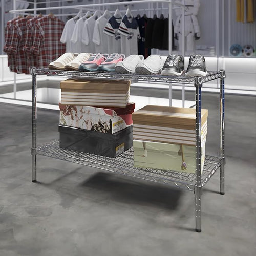 18" Deep x 42" Wide x 27" Height Wire Shelving Kit | 2-Tier | NSF Commercial - Image 2