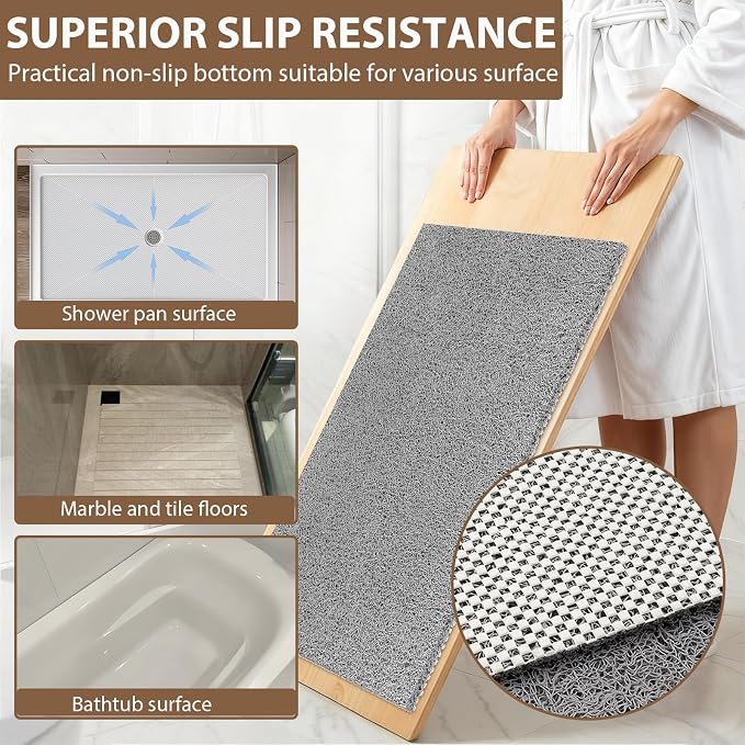 Shower Mat Non Slip: 47.2 x 31.5 Inch Extra Large Shower Mats - Image 4