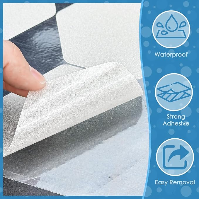 S&X 24 Pcs Non Slip Bathtub Stickers, Invisible Clear High Traction Grit Dots - Image 5