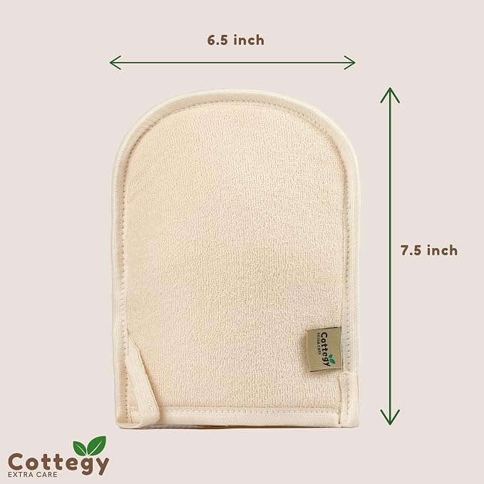 Premium Exfoliating Loofah Gloves – Natural Egyptian Loufa Sponge Body Scrubber - Image 6