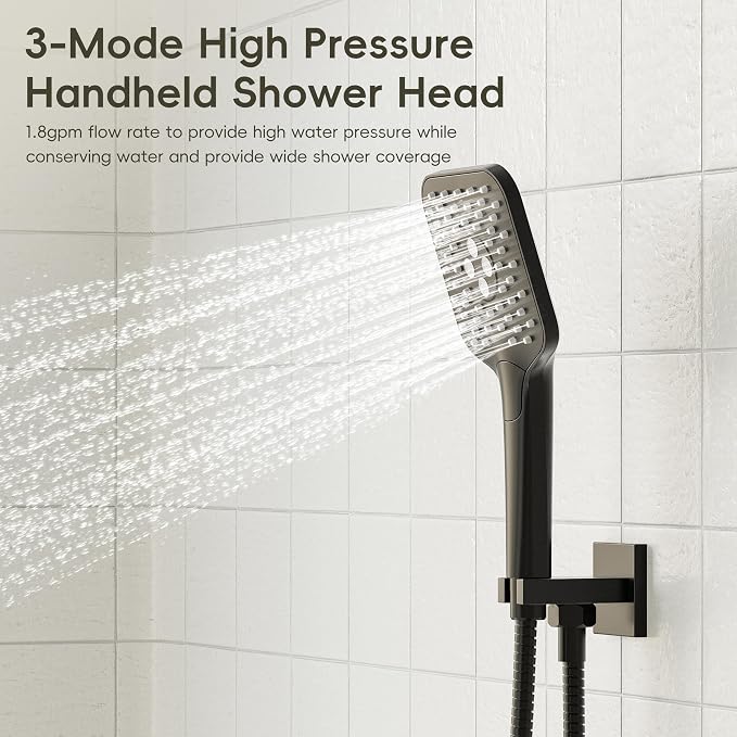 Gabrylly Shower System, 10 Inches Rain Shower Heads - Image 4