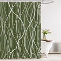 Tititex Morden140gms Faux Linen Fabric Bath Shower Curtain Set Textured Fabric by Tititex