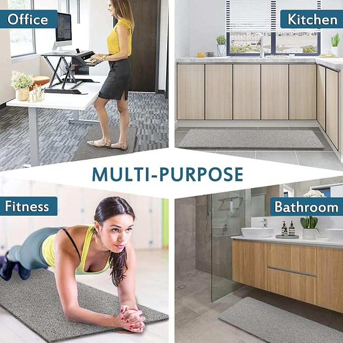 godehone Shower Mats Non Slip Without Suction Cups, PVC Loofah Bathroom Mats - Image 5