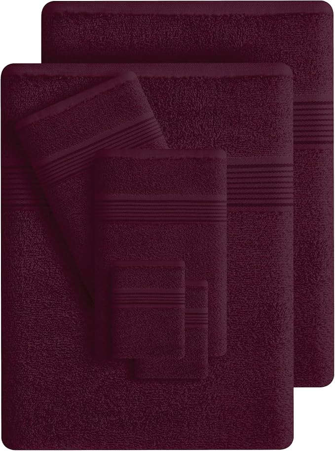 Belizzi Home 100% Cotton Towel Set, Contains 6 Soft Bath Towel, 6 Hand Towels - Image 3