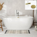 FerdY Tahiti 67" Freestanding Bathtub Elegant Oval Shape, Glossy White Double by FerdY