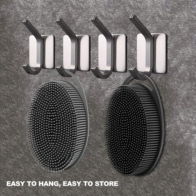 2 Pack Silicone Body Scrubber, Loofah Double-Sided Body Brush, Shower Scrubber - Image 5