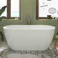 FerdY 59" Bali Elite Acrylic Freestanding Bathtub, Gracefully Shaped by FerdY