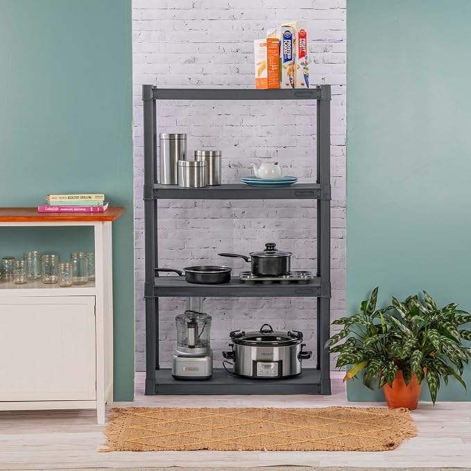 Sterilite 6-Pack 4 Shelf Unit, Heavy-Duty Shelving Storage and Utility Rack - Image 2
