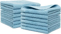 100% Cotton Washcloths Set 13” x 13” | Sky Blue Towels | Set of 12 Ultra Soft by Weidemans