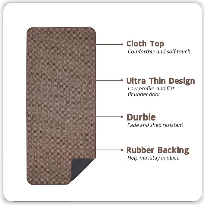 Bath Mat, Ultra Thin Bathroom Runner Rugs, Large Bath Mats - Image 2