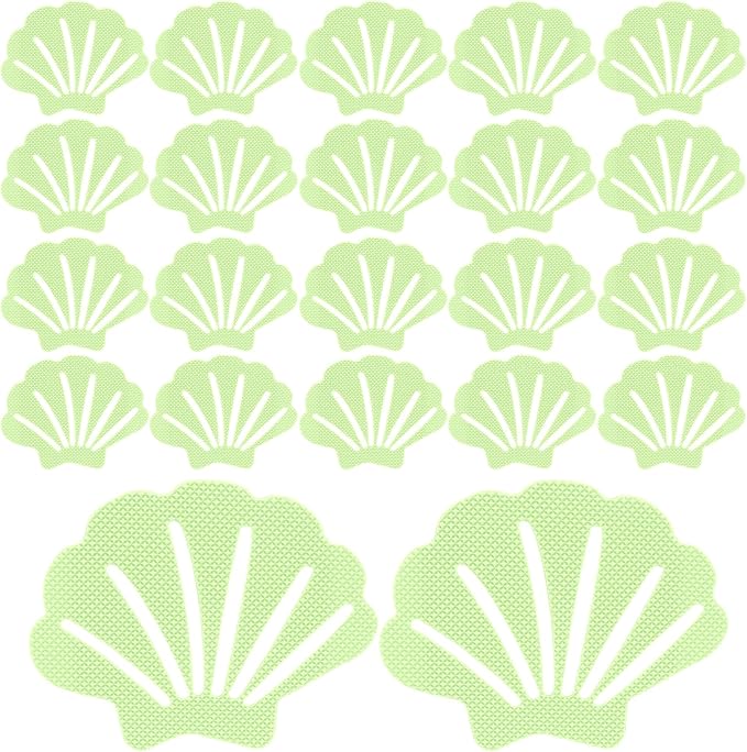 30 Pcs Non Slip Bathtub Stickers Luminous Green Adhesive Decals Sea Shell Shape - Image 7