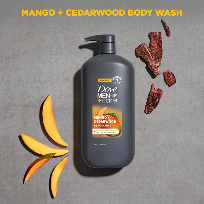 DOVE MEN + CARE body and face wash rejuvenating mango + cedarwood - Image 4
