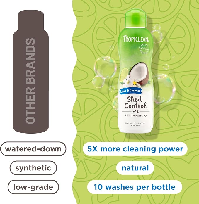 TropiClean Deshedding Dog Shampoo, Fast-Acting Shedding Control & Coat Softener - Image 7