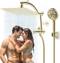 Hibbent All Metal Shower Head, Handheld Showerhead Combo, 10 Sprays, Adhesive by Hibbent