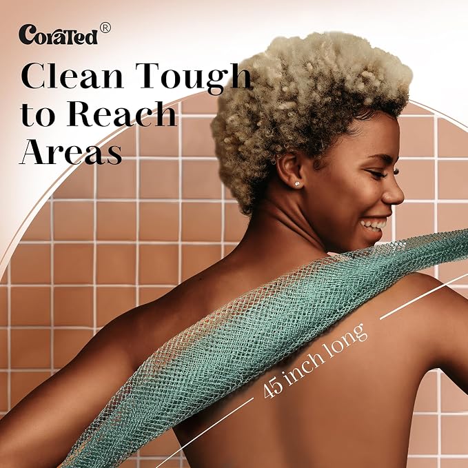 CORATED African Net Sponge Authentic, Shower Loofah Exfoliating Bath Sponge - Image 6