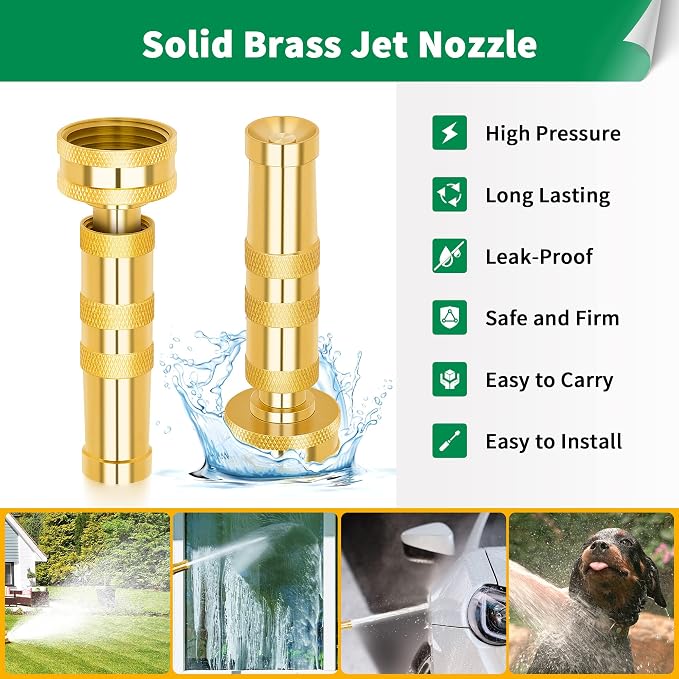AUTOMAN Brass Hose Nozzle – High Pressure Jet Nozzles 3 Pack, Heavy Duty Sprayer - Image 4