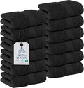 DAN RIVER 12-Pack Premium 100% Cotton Black Face Towels – Reusable Face Towel by DanRiver