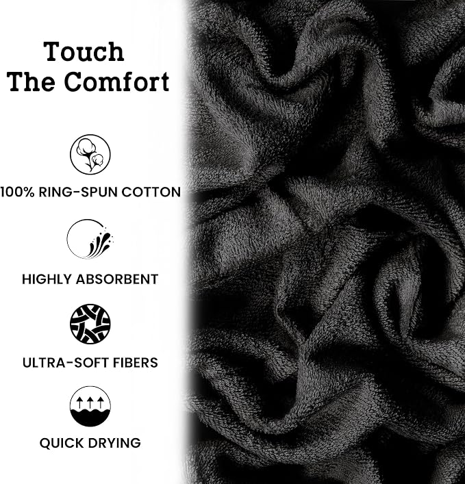 Casa Lino 100% Cotton Bath Towels Set of 4 - Image 5