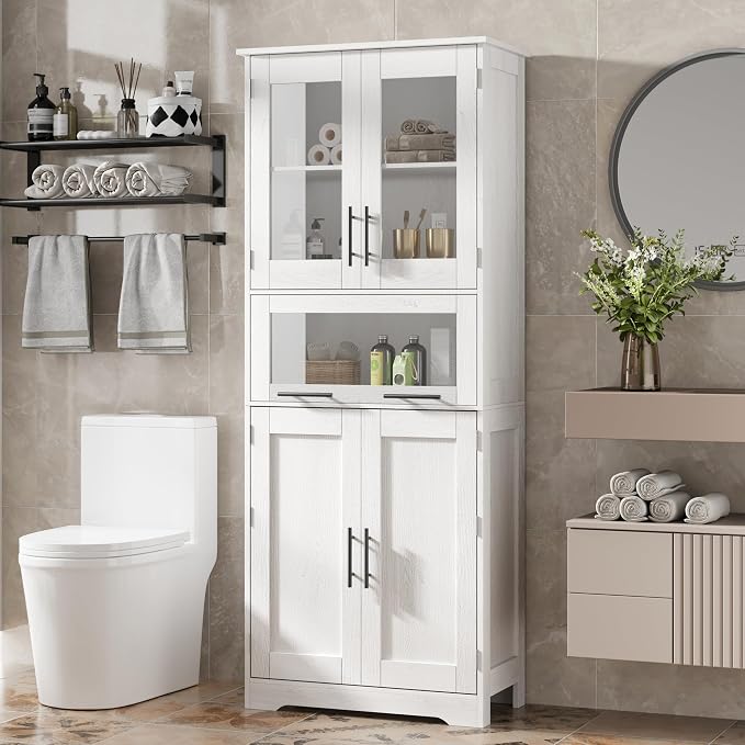 GarveeHome Tall Bathroom Cabinet, 67 in Storage Cabinet by GarveeHome