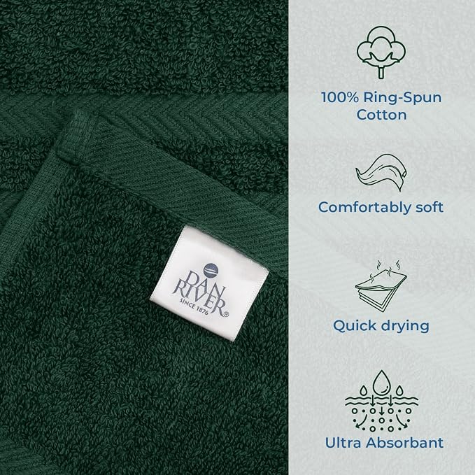 DAN RIVER 2 Pack Luxury Bath Sheets 35x70, 600 GSM, Soft & Quick Dry 100% Ring - Image 3