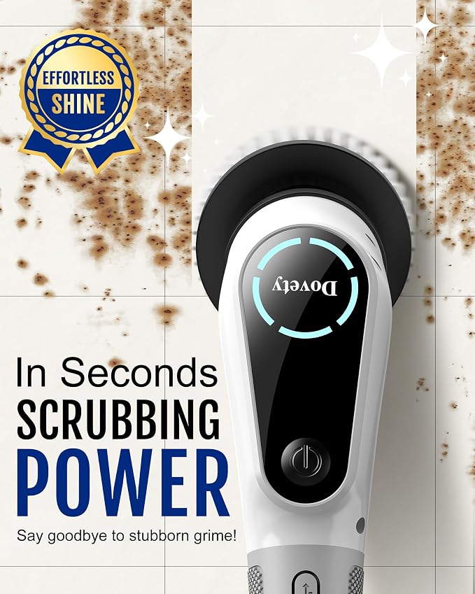 Dovety Electric Spin Scrubber, Cordless Cleaning Brush, Shower Scrubber - Image 2