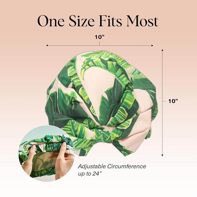 Kitsch Luxury Shower Caps for Women Reusable Waterproof - Image 5